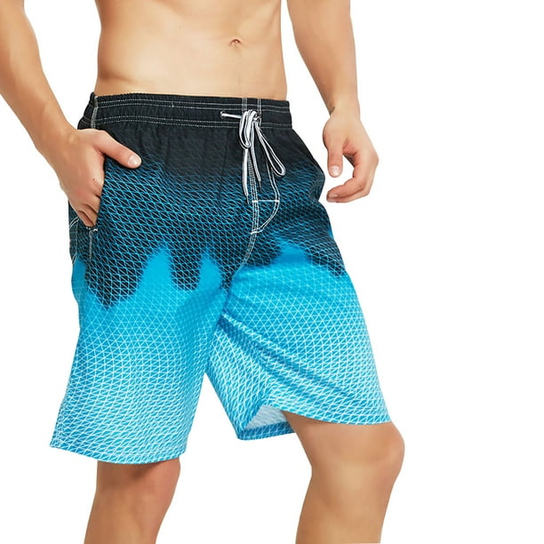 SANGQU Mens Quick Dry Printed Short Swim Trunks with Mesh Lining Surf Beachwear 